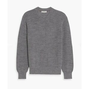 Alex Mill Hank Crewneck Sweater XXL Heather Gray 100% Wool Quiet Luxury NWT